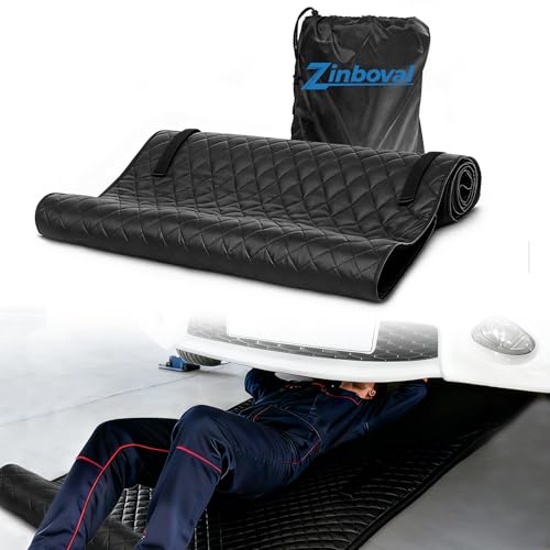 Zinboval Magic Rolling Creeper Mat 58x28 Portable Under Car Repair Mat Folding Repairing Mechanic Pad Automotive Garage Creeper Mats for Car SUV & Pickup Truck-Black