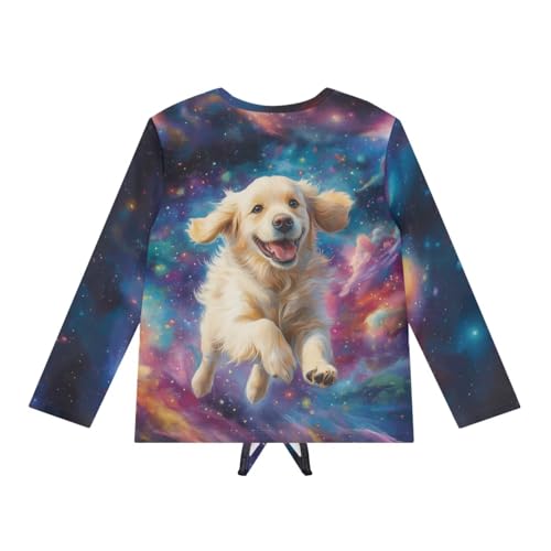 Xpyiqun T-Shirts for Girls Fall Outfits Size 5-12Y Trendy Kids Long Sleeve Tees Tie Front Knot Tshirts Tops2