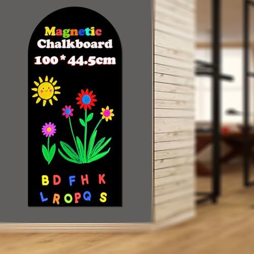 Magnetic Chalkboard Wall Arch Decal 39.3"x17.5" Contact Paper Pee...