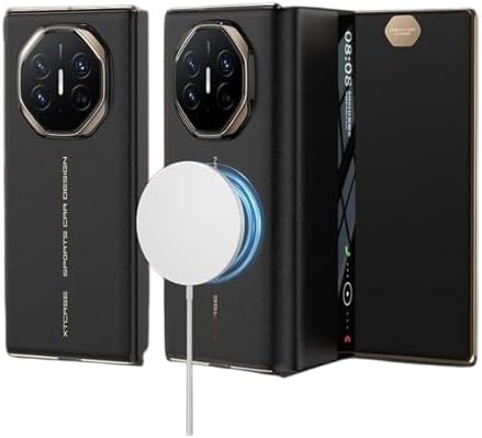 Genuine Leather Case for Huawei Mate XT, Azonee Luxury Triple Fol...