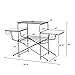 Giantex Folding Grill Table with 26'' Main Tabletop, Portable Aluminum Camping Table, Carrying Bag, Quick Set-up, Outdoor Camping Kitchen Food Prep Station for Picnic Tailgating RVing Backyard