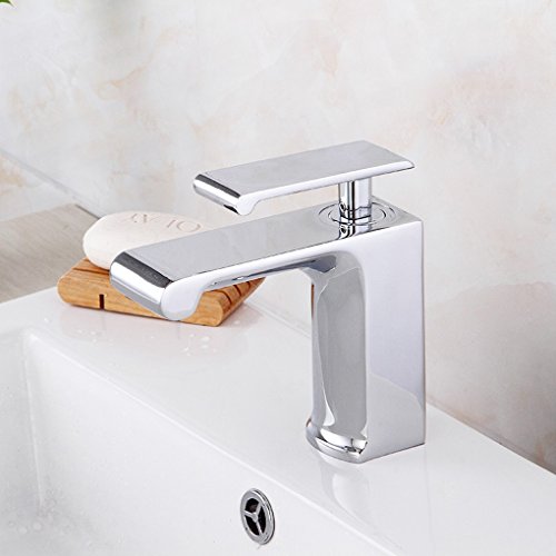 Robinet mitigeur de lavabo de salle de bains moderne en cascade à commande unique - 4