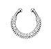 Single Line Paved Clear Gem Non-Piercing Fake Septum Hanger 510SC