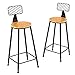 Taburetes de bar, banco de madera sólida, taburetes de mostrador sillas de comedor, sillas de bares de desayuno taburetes de comedor para la isla de la cocina Taburos de barra de mostrador de 2 - 35