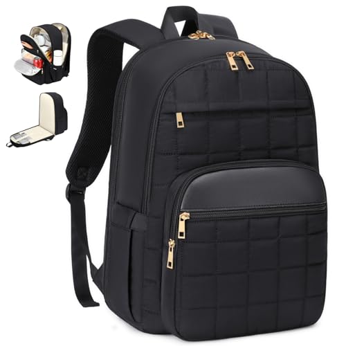 CAMTOP Work Backpack for Women, Travel Backpack with Insulated Pocket, Puffer Quilted College...