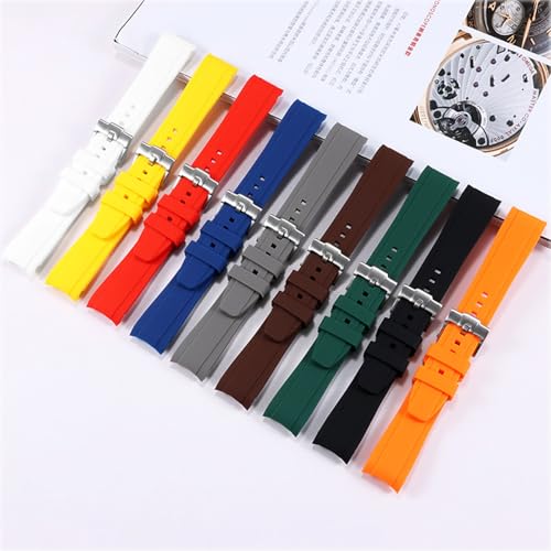 Image of Bands for MoonSwatch Watch,Curved end No Gap,Premium Silicone Rubber Watch Strap for Omega X Swatch Moonswatch Speedmaster /Rolex /SEIKO 20mm 22mm Watch Strap Replacement Band for Men Women