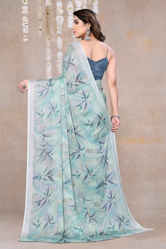 Image of MIRCHI FASHION Saree for Woman Chiffon Floral Printed | Lightweight All-Day Comfortable Women's Sari with Unstitched Blouse Piece (Available in 30 Colors)
