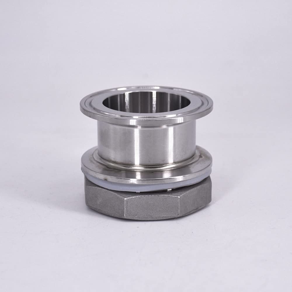 Doble Ferrule 1.5 "2" Tri Clamp 1-1/4 "1-1/2" BSP Tipón Sanitario Masculino Que acelera el Tanque de Agua de la Cabeza de los bultos 304 Acero Inoxidable Homebrew estricto