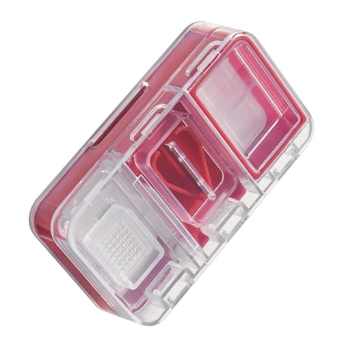 Cortador de Pastillas, Divisor de Tableta compacta de Doble Capa para píldoras pequeñas, Caja de Divisor de Medicina, división de píldora de Cuchilla Afilada para el Hospital de Trabajo de Via