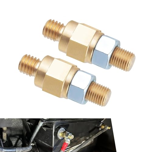 Yekoaru 2 PCS Car Side Post Battery Terminal Brass Stud, 3/8'' 16 Stud Bolts Post Adapter, Standard Battery Post Extender Extension Screws, Universal for Most Cars