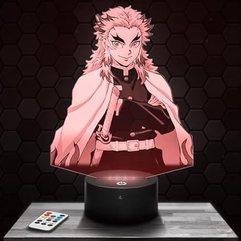 Lampe de chevet LED décorative Manga Kyojuro Rengoku Cover