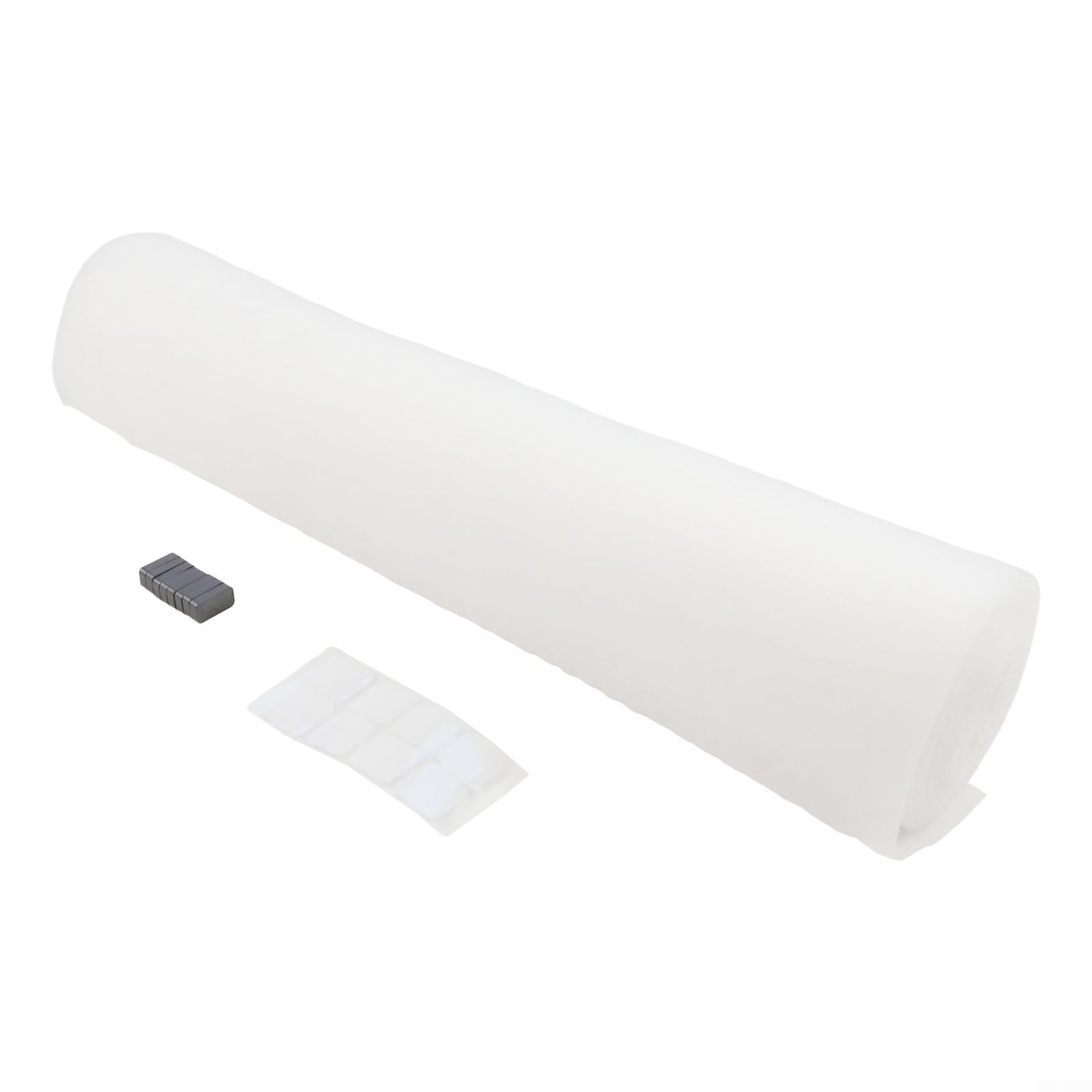 Papel de filtro ignífugo para campana extractora, adhesivo absorbente de aceite para campana extractora, rollo de forro no tejido con imanes de absorción (grande-46 cm x 10 m)