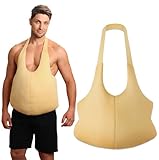 Mainfini Santa Belly Fatsuit Beer Belly Pregnant Belly Fat Thor Nacho Libre Outfit Accessory Halloween Christmas Cosplay One Size