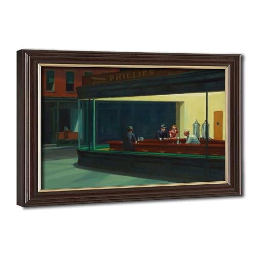 Tableau Nighthawks Edward Hopper décoration murale bureau cadre moderne