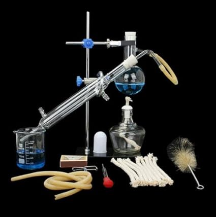 equipos de cristalería del purificador del agua del aparato de la destilación del aceite esencial del laboratorio 100ml