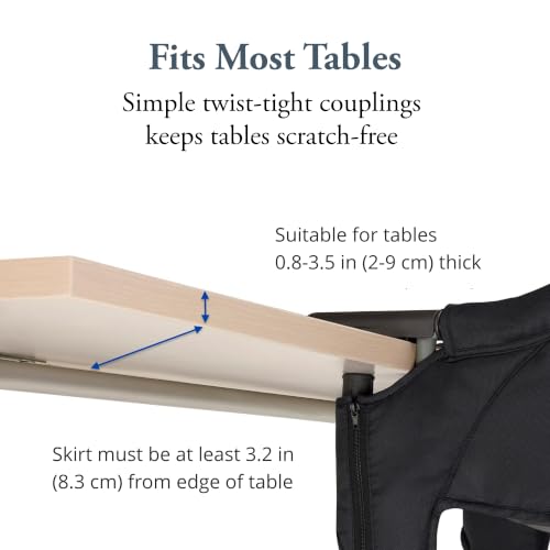 Image of Inglesina Fast Table Chair - Powder Pink + Fast Dining Tray - Portable Baby High Chair for Babies & Toddlers up to 37 lbs - Fits Tables 0.8''-3.5'' Thick - Compact, Easy to Use - Travel Bag Included