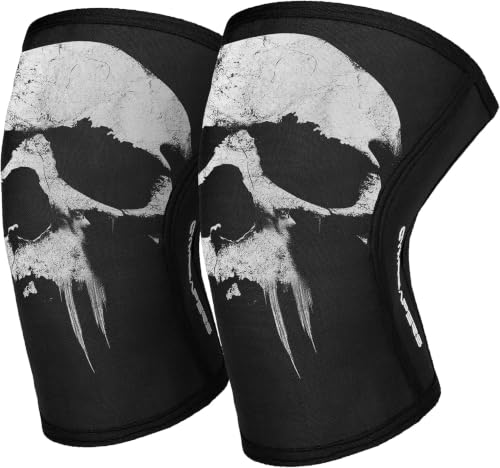 Gymreapers 5MM Knee Sleeves for Weightlifting, Squats, Powerlifting, and Functional Training – Compression Knee Support for Men & Women – Joint Protection & Recovery – Pair (Dread, X-Large)