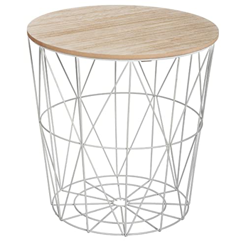 ATMOSPHERA CREATEUR D'INTERIEUR Mesa Auxiliar Gris Metal Kumi d.40
