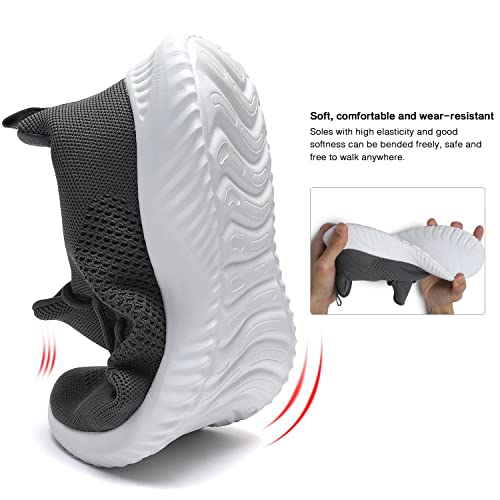 Image of Wrezatro Men's Slip on Walking Shoes Ultra Light Breathable Non Slip Running Shoes Casual Fashion Sneakers Mesh Workout Sports