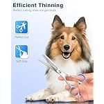 6-in-1 Dog Grooming Scissors - Professional Stainless Steel Hair Cutting Kit with Safety Rounded Tips, Ergonomic Soft-Grip Handles for Small & Large Dogs, Cats - Image 4