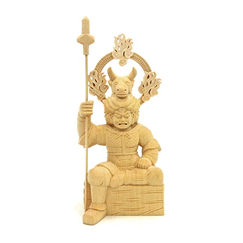 栗田こだわり仏像 【諸天神】 牛頭天王座像 (総高21cm、幅8.5cm、奥行き7.7cm) 桧木製高級彫り 13222 栗田こだわり仏像 【諸天神】 牛頭天王座像 (総高21cm、幅8.5cm、奥行き7.7cm) 桧木製高級彫り 13222