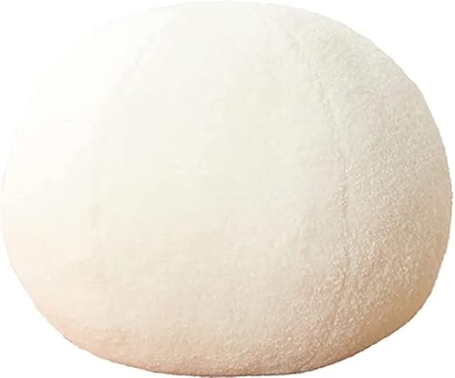 Uewidiod Almohada esférica de felpa para dormitorio, sala de estar, sofá, cojín redondo de cintura, cojín de flores, cojín nórdico, ventana de