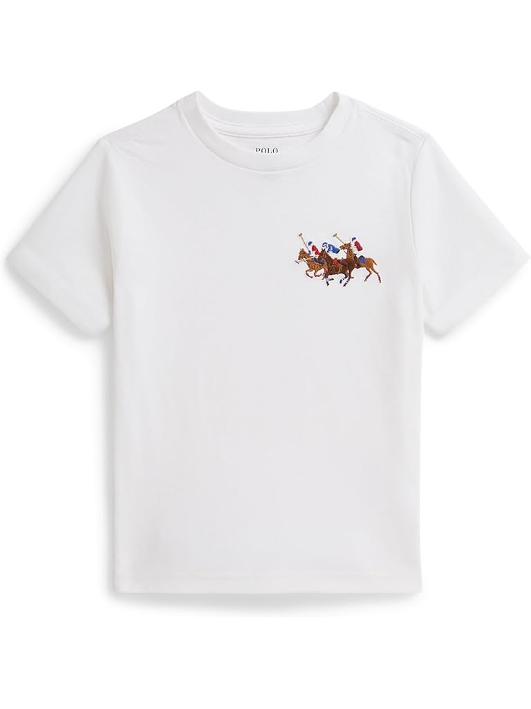 White Polo Ralph Lauren Triple-pony Cotton Jersey Tee (toddler/Little Kid)