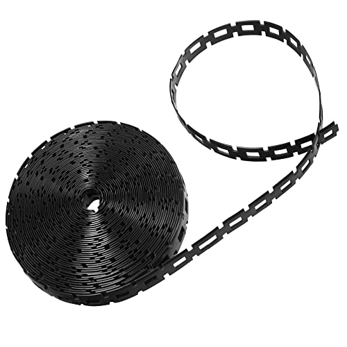 codree 50 FT Plastic Chain Lock Tree Tie 1/2 Inch Wide Adjustable Tree Support Straps for Staking Flexible Reusable Cable Plant Trees Ties for Leaning Tree Garden Accessories