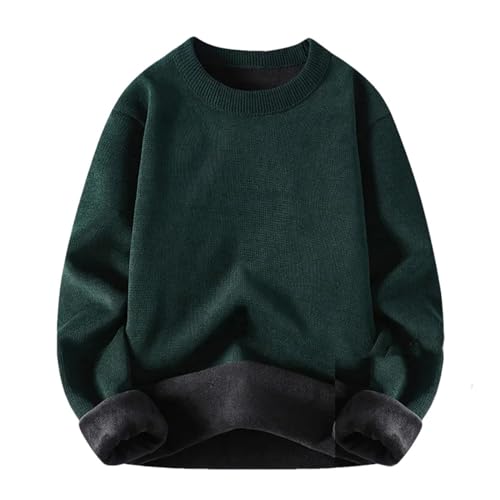 Pull tricoté homme col rond manches longues chaud casual