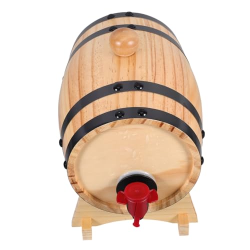 Garneck Oak Wine Barrel Stand Wooden Barrel Stand for Whiskey Beer Wine Bar Restaurant Accessory
