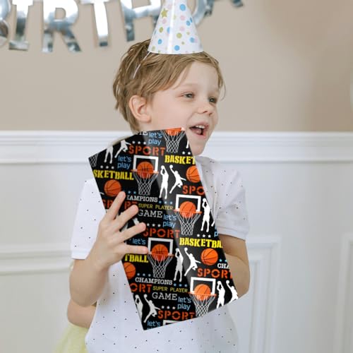 Papier cadeau basket-ball Geluode pour anniversaire de garçon