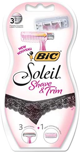 BiC Soleil Shave & Trim 3 Razors Plus 1 Bikini Trimmer ( Pack of 72)