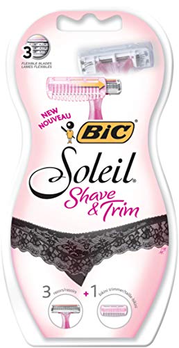 BiC Soleil Shave & Trim 3 Razors Plus 1 Bikini Trimmer ( Pack of 72)