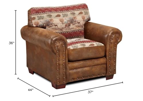 Sillón Microfibra Plegable Marrón miniatura 3