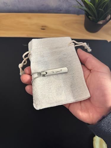 Variante de Genérico collar personalizado barra plateada 40x10mm