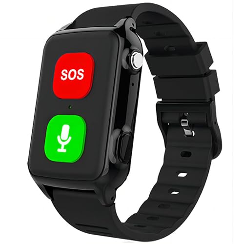 Vexorium GPS Tracker Watch for Elderly and Kids, SOS Personal Alarm Smartwatch with Fall Detection, Two-Way Voice Chat, Safe Zone Alerts, Health Monitoring, Waterproof, Magnetic Charging