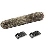 Namvo Paracord 10 Strand Outdoor Nylon Seil für Fallschirm 100 Fuß (Khaki Camouflage)