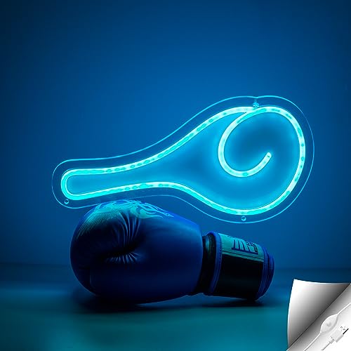 Personalized Neon Signs for Wall Decor - Luiaiog USB Powered Boxing Led Neon Light Sign for Unique Wall Art, Bedroom Decor, Gaming Room and Party Backdrops