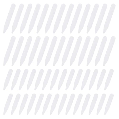 Collar Stays for Men\'s Dress Shirts, 120-Piece Set in 2 Sizes, Shirt Collars Stays, Plastic Stay Inserts for Any Shirt with Collar (1.9Ã— 0.39 in/2.7Ã— 0.39in, White)