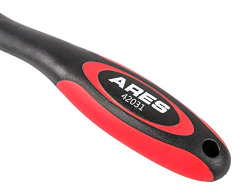 Ares 42031-3/8-Inch Drive 72-Tooth Composite Ratchet - Chrome Vanadium Steel Construction And Full Composite Shell - Offset Handle - Quick Release Reversible Head Design #TOP4