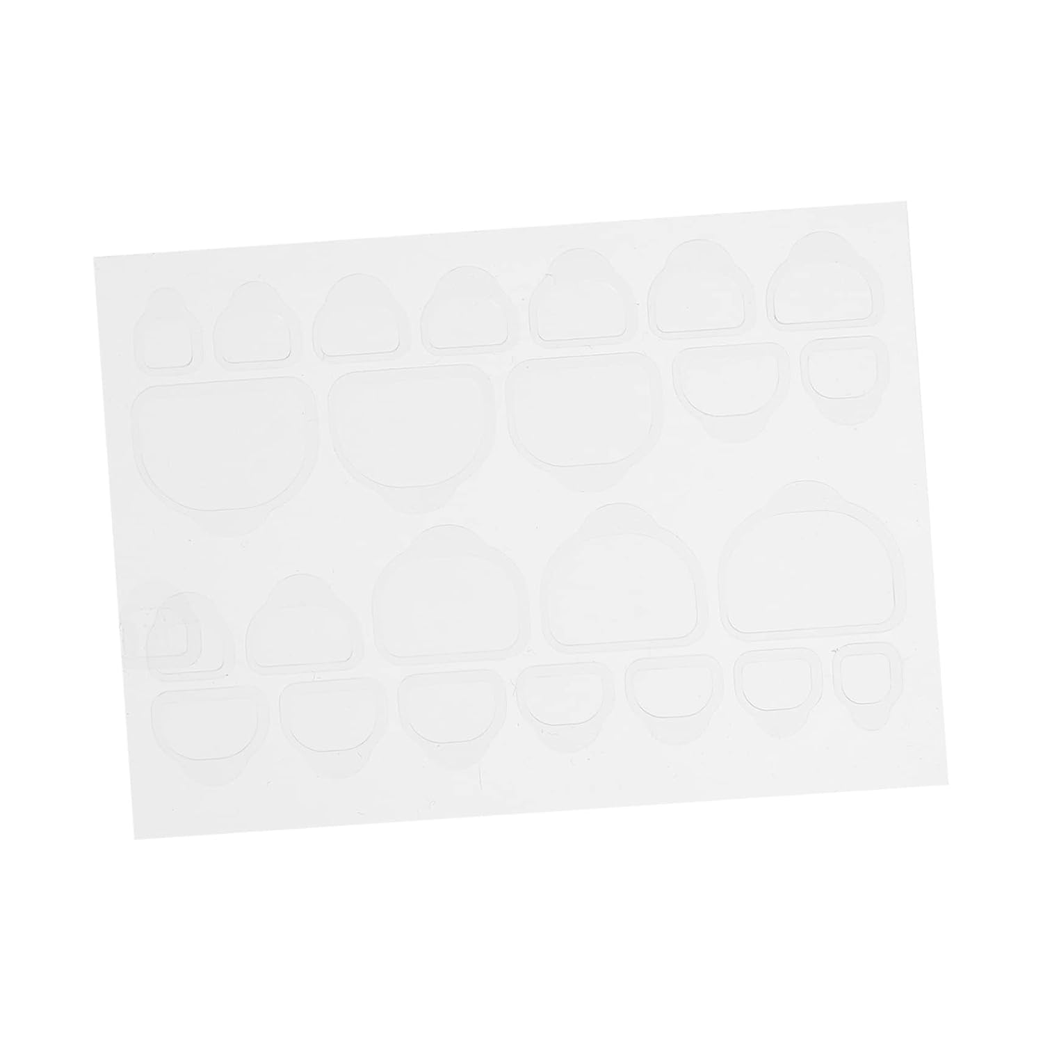 VICASKY 20sheets Jelly Nail Glue Sticker Adhesive Tabs for False Nail Tips Transparent Double-Sided Gel Stickers for Easy Application and Removal for Beginners