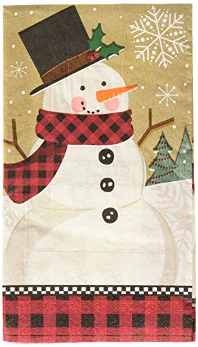 Amscan 531679 Christmas Winter Wonder Guest Towel, 7.75