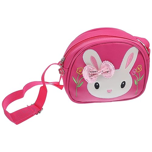 TENDYCOCO UmhäNgetasche MäDchen Niedlicher Hase Crossbody Bag Aus Pu Leder Verstellbarer Schultergurt Mini Tasche FüR Snacks Und Spielzeug Ideal FüR...