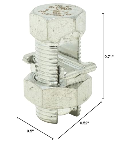 southwire sb20-8cpd split bolt connector 1pk 20 str-10 str dual-rated for use with copper amp aluminum conductors 1 pack gray