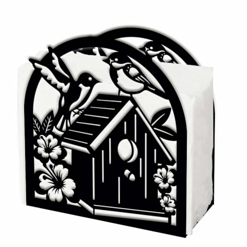 SUPERDANT Porte Serviette de Table D'Oiseaux pour Tables Nichoir en Fer Porte Serviette Papier Sur Pied pour Cuisine Table à Manger Comptoir Supports Métalliques Distributeur Serviette Papier Table