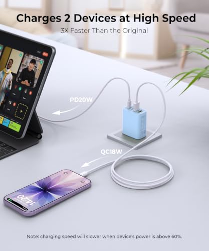 Image of [2-Pack] USB C Wall Charger, 40W Type C Charger Fast Charging Blocks