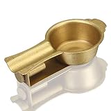 Cenicero Easternam portátil multifunción para cigarrillos con taladro de oro puro 13,8 x 7,2 x 3 cm