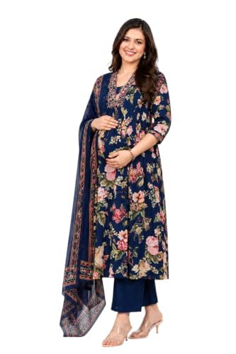 Image of Jikonet Women's Maternity Kurti for Feeding Zippers (VJK)