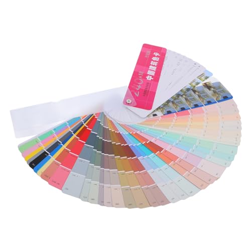HOMOCONO Cartella Colori Vernice Colori Campione Pittura Standard Nazionale Resistente Allo Sbiadimento Portatile e Pratico Per Pareti Pavimenti e Mobili Strumento Precisione