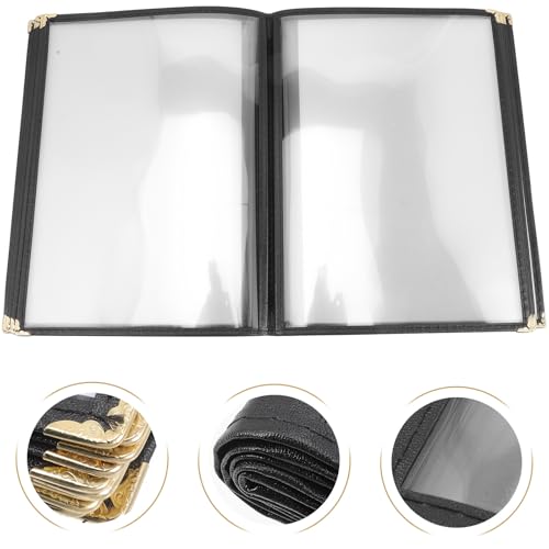 Protège menu PVC transparent pour restaurant couverture résistante durable - 4